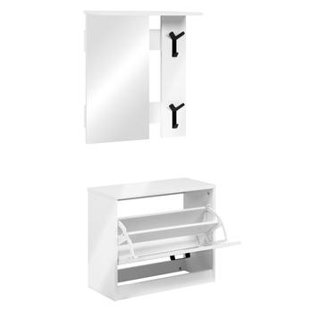 Předsíňová sestava MINELI bílá vysoký lesk 1