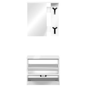 Předsíňová sestava MINELI bílá vysoký lesk 3