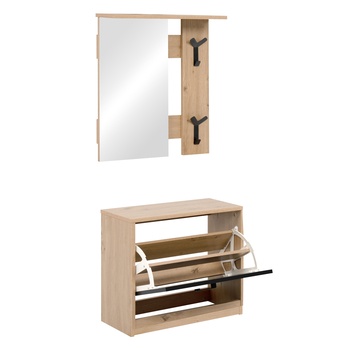 Předsíňová sestava MINELI dub artisan/černá 1