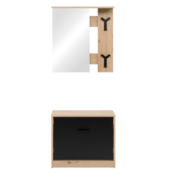 Předsíňová sestava MINELI dub artisan/černá 2