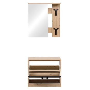 Předsíňová sestava MINELI dub artisan/černá 3