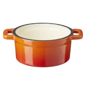 Litinový hrnec MINI OPUS oranžová, průměr 10 cm 2