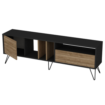 TV komoda MISTICO ořech/černá, šířka 180 cm 2
