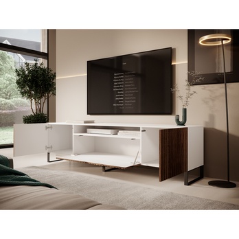 TV komoda MITCH 2 bílá/dub 3