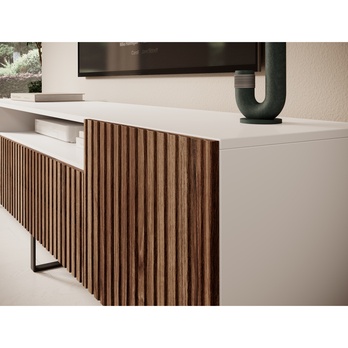 TV komoda MITCH 2 bílá/dub 4