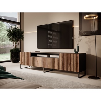 TV komoda MITCH 2 černá/dub 1