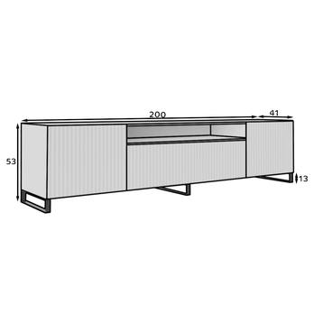 TV komoda MITCH 2 černá/dub 5
