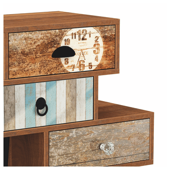 Noční stolek MIZU dub wotan/vícebarevná 1