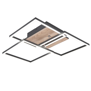 Stropní LED svítidlo MOBILE černá/přírodní 1