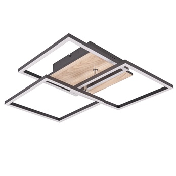 Stropní LED svítidlo MOBILE černá/přírodní 2
