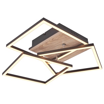Stropní LED svítidlo MOBILE černá/přírodní 3