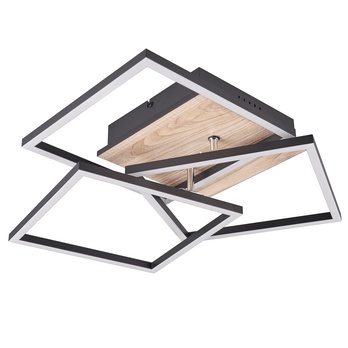 Stropní LED svítidlo MOBILE černá/přírodní 5