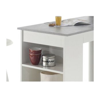 Barový stůl MOJITO beton/bílá 5