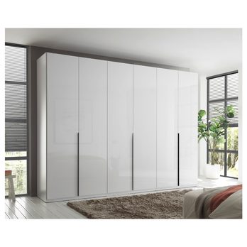 Šatní skříň MOLEO 2 bílá/bílá vysoký lesk 1