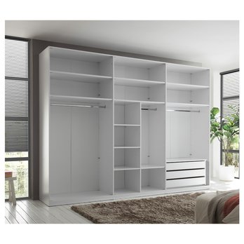 Šatní skříň MOLEO 2 bílá/bílá vysoký lesk 5