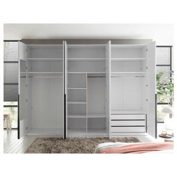 Šatní skříň MOLEO 2 bílá/bílá vysoký lesk 8