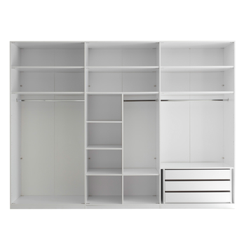 Šatní skříň MOLEO 2 bílá/bílá vysoký lesk 11