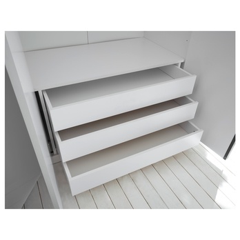 Šatní skříň MOLEO 2 bílá/bílá vysoký lesk 16