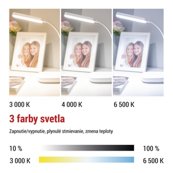 Stolní LED lampa MOLLY bílá 10