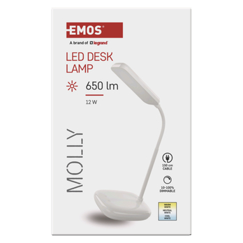 Stolní LED lampa MOLLY bílá 15