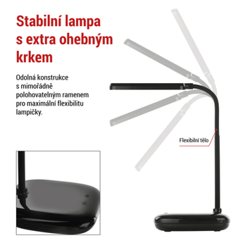 Stolní LED lampa MOLLY černá 9