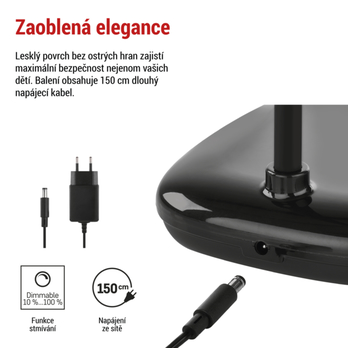 Stolní LED lampa MOLLY černá 11