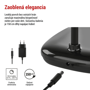 Stolní LED lampa MOLLY černá 12