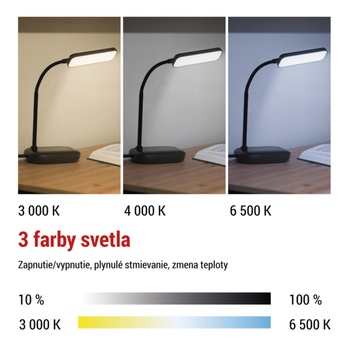 Stolní LED lampa MOLLY černá 14