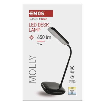 Stolní LED lampa MOLLY černá 15
