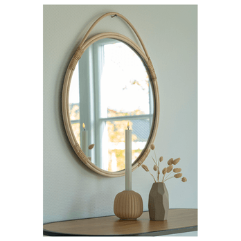 Zrcadlo MOLU ratan, průměr 50 cm 1