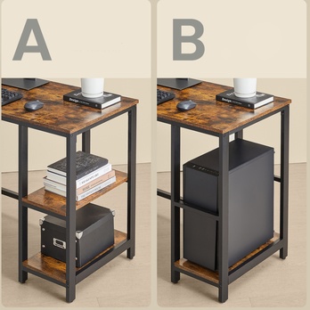 Rohový psací stůl MONA 2 hnědá/černá 3