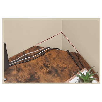 Rohový psací stůl MONA 2 hnědá/černá 5