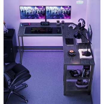 Rohový psací stůl MONA černá 1