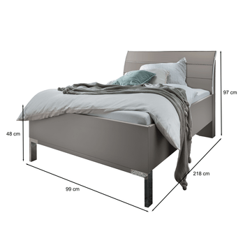 Postel MONACO I šedá, 90x200 cm 4