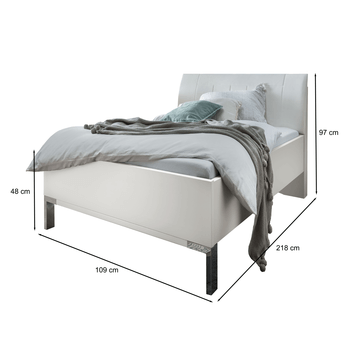 Postel MONACO III bílá, 100x200 cm 4