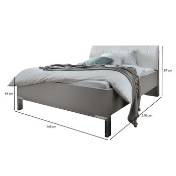 Postel  MONACO IV šedá, 140x200 cm 4