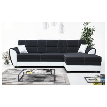 Sedací souprava MONACO LUX pravá, černá/bílá 1