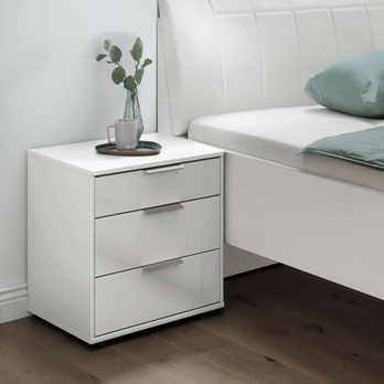 Noční stolek  MONACO bílá, šířka 40 cm 1