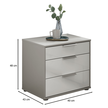 Noční stolek  MONACO šedá, šířka 40 cm 2