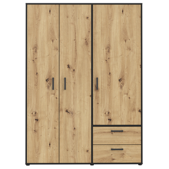 Šatní skříň MONESSA I dub artisan/černá 4