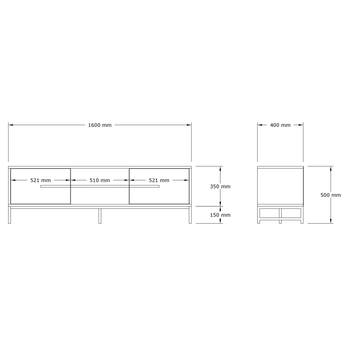 TV komoda MONO ořech 5