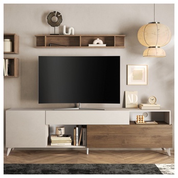 TV komoda  MONOCA 2 krémová/ořech 3