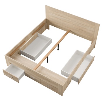 Postel MONS dub sonoma, 180x200 cm 2