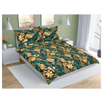 Povlečení MONSTERA ZELENÁ 70x90 a 140x200 cm 1