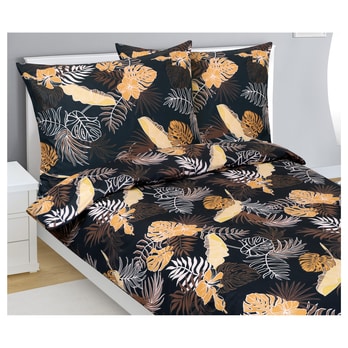 Povlečení MONSTERA černá/oranžová/bílá, 70x90 a 140x200 cm 3