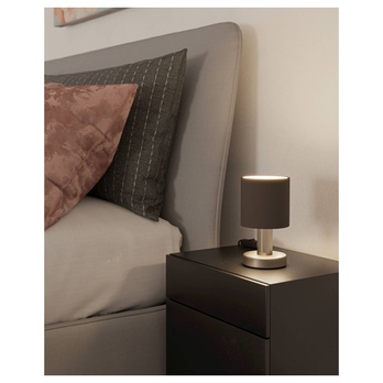 Stolní lampa MONTETTO hnědá/stříbrná 1