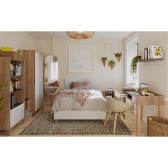 Regál MOOD 03 dub castello/šedá/bílá 3