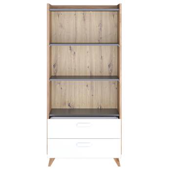 Regál MOOD 03 dub castello/šedá/bílá 4
