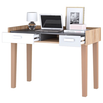 Psací stůl MOOD dub castello/šedá/bílá 2