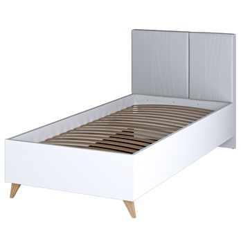 Postel s roštem MOOD bílá/šedá, 90x200 cm 2